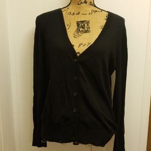 Black Long Sleeve Cardigan light weight